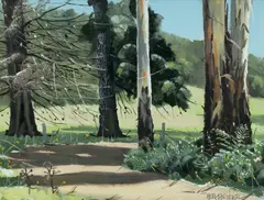Herman Pekel, Morning Light - Healesville [VIC], 1975, Oil on Canvas on Board