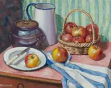 Brian Blanchard, Apples and Pots, Oil on Canvas on Board