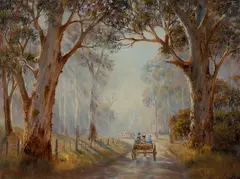 The Shopping Trip by John Bradley, 2010, Oil on Canvas on Board, sold Jul 2024