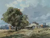 Rhys Williams, The Farm - Mt McDonald, Near Cowra, Oil on Canvas on Board