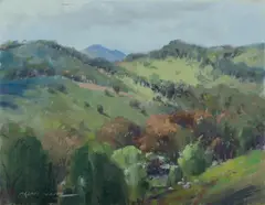 Borah Creek by Allan Waite, Oil on Canvas on Card, sold Jul 2024