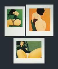 David Laity, The Green Room' (44x42cm), 56/250; 'Dare' (44x68cm), 195/250; & 'Muse' (57x57cm), 213/250, S/Print (3)