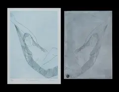 The Hammock by Judy Cassab, 2004, Original Zinc Etching Plate & Original Etching 9/60 (2), offered Jul 2024