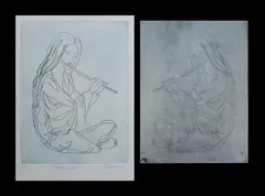(2) by Judy Cassab, Original Zinc Etching Plate & Original Etching 8/75 (2), sold Jul 2024