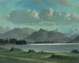 Seán O'Connor, The Lower Lake from the Golf Links, Killarney [Ireland], 1968, Oil on Canvas on Board