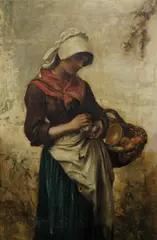 Thomas Kent Pelham, A Fruit Seller, Oil on Canvas