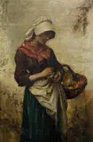 Thomas Kent Pelham, A Fruit Seller, Oil on Canvas