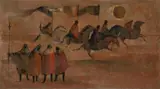 Deborah Jones, The Riders, Oil on Canvas