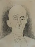 Pablo Picasso, Portrait of D.H. Kahnweiler III, 1957, Lithograph on Arches Wove