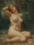 Norman Lindsay, Untitled Nude, Oil on Canvas