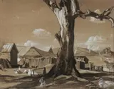 Hans Heysen, The Farmyard Gum, Balhannah