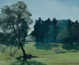 Elioth Gruner, Summer Pastoral, New Zealand, c.1931, Oil on Canvas on Board