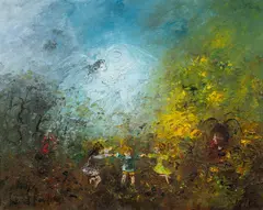 Judge Approaching by David Boyd, 1971, Oil on Canvas, sold May 2024