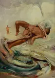 James Gleeson, Variation on the Titan Theme, Oil on Board