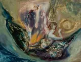 James Gleeson, Arion, the Threat, Oil on Board