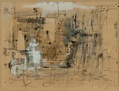 Edition I by Yvonne Audette, 1961, Gouache, Ink & Collage, sold May 2024