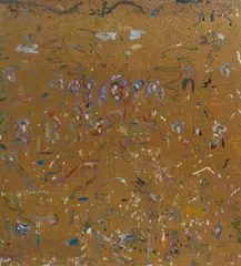Tim Johnson, Maitreya Paradise (Taklamakan Desert), 1986, Acrylic on Linen
