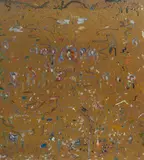 Tim Johnson, Maitreya Paradise (Taklamakan Desert), 1986, Acrylic on Linen