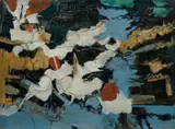 Carl Plate, Threaded Segments, 1965-67, Mixed Media on Board