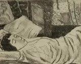 Ray Crooke, Sleeper, Fiji, Charcoal