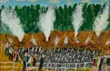 Sam Byrne, Geysers and Boiling Rotorua, NZ, Oil on Board