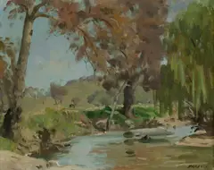 William Dargie, Riverina Stream, Oil on Canvas