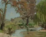 William Dargie, Riverina Stream, Oil on Canvas