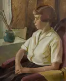 Adelaide Elizabeth Perry, Study of a Girl, Oil on Canvas
