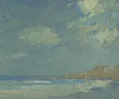 Glen Preece, Little Beach, Cape Byron, 1986, Oil on Board
