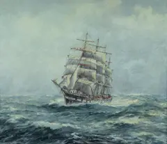 The Medway by John Charles Allcot, Oil on Canvas Board, sold May 2024