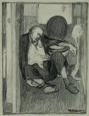 Tom Thompson, Incident on a Gympie Pub-crawl, 1980, Pencil