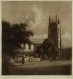 Lionel Lindsay, St Phillips [Sydney], Etching with Aquatint 37/45