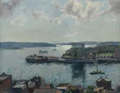 Alan Grieve, Early Morning, Port Jackson [Sydney], Oil on Canvas on Board