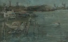 Tony Costa, Landscape, Birchgrove [Sydney Harbour], Oil on Canvas on Board