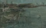 Tony Costa, Landscape, Birchgrove [Sydney Harbour], Oil on Canvas on Board
