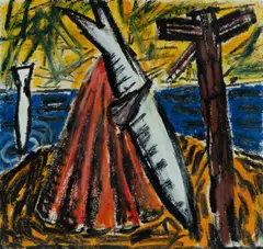 Jan Murray, Untitled, 1993, Coloured Crayon/Oil Stick on Paper