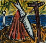 Jan Murray, Untitled, 1993, Coloured Crayon/Oil Stick on Paper