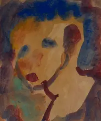 Street Urchin (Glimpses in Wartime)' 1943/4 by Danila Vassilieff, W/Clr & Gouache, sold May 2024
