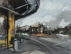 Jody Graham, Facing North, Corner Govetts Leap Road, & Wentworth St, Blackheath, c.2013, Pastel