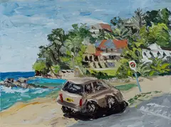 Sally West, SUV at South Palmy (Plein Air), 2013, Oil on Canvas