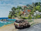 Sally West, SUV at South Palmy (Plein Air), 2013, Oil on Canvas