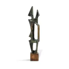 Alan Ingham, Figure Study, Bronze on Wooden Base
