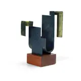 Paul Selwood, Sketch for Expanded Form II, 2012, Mixed Media on Steel with Wooden Base