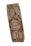 George Milpurrurru, Turtles and Snakes in Grass, Natural Earth Pigments on Bark