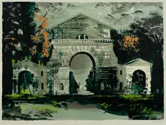 John Piper, Holkham Gate, Norfolk, 1976, S/Print 13/70