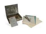 William Dobell, The Artist's Paint Box and Brushes, Photograph, Materials Booklet and Uncompleted Sketch Pad