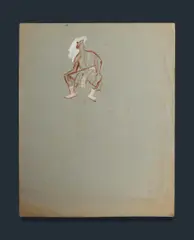 William Dobell, Kilted Scotsman, Gouache on Buff Paper
