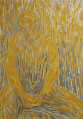 Roderick Malcolm Shaw, Portrait of David Martin, 1965, Oil on Board