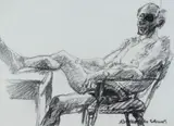 Roderick Malcolm Shaw, Sketch of David Martin, Charcoal