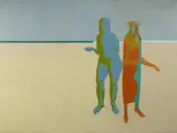 Roderick Malcolm Shaw, Woman Fishing, 1971, Acrylic on Board